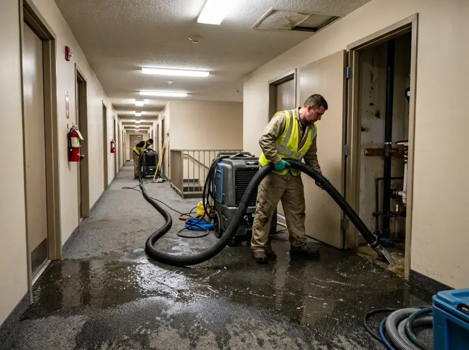 multi-unit-apartment-hallway-f-005 — frequently asked questions, Emergency Burst Pipe Water Extraction & Removal in East Mer…